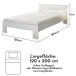 Bett >Cannes< in Weiß - 125x71x204cm (BxHxT)