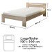 Bett >Cannes< in Eiche Sonoma - 125x71x204cm (BxHxT)