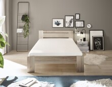 Bett >Cannes< in Eiche San Remo hell - 125x71x204cm (BxHxT)