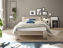 Bett >Cannes< in Eiche San Remo hell - 125x71x204cm (BxHxT)