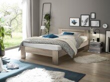 Bett >Cannes< in Eiche San Remo hell - 125x71x204cm...