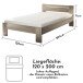 Bett >Cannes< in Eiche San Remo hell - 125x71x204cm (BxHxT)