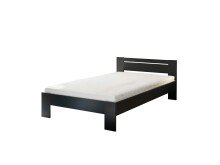 Bett >Cannes< in Schwarz - 125x71x204cm (BxHxT)
