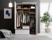 Kleiderschrank >Balve< in Weiß / Abs. Artisan Eiche - 135x204x59cm (BxHxT)