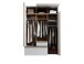 Kleiderschrank >Balve< in Weiß / Abs. Artisan Eiche - 135x204x59cm (BxHxT)
