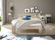 Bett >Cannes< in Eiche Sonoma - 145x71x204cm (BxHxT)