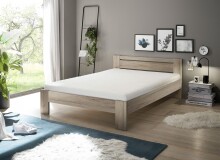 Bett >Cannes< in Eiche San Remo hell - 145x71x204cm...