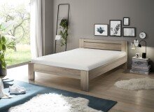 Bett >Cannes< in Eiche San Remo hell - 145x71x204cm...