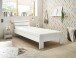 Bett >Brest< in Weiß HGL - 105x73x213cm (BxHxT)