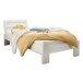 Bett >Brest< in Weiß HGL - 105x73x213cm (BxHxT)