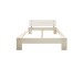 Bett >Brest< in Weiß HGL - 145x73x213cm (BxHxT)