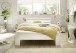 Bett >Brest< in Weiß HGL - 145x73x213cm (BxHxT)