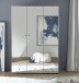 Kleiderschrank >Alvito< in Graphit (Spiegelfront) - 135x195x55cm (BxHxT)
