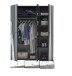 Kleiderschrank >Alvito< in Graphit (Spiegelfront) - 135x195x55cm (BxHxT)