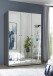 Kleiderschrank >Alvito< in Graphit (Spiegelfront) - 135x195x55cm (BxHxT)