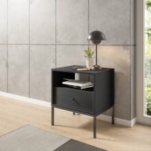 Nachtkommode >Ines< in Graphit - 53,6x56,2x39cm...