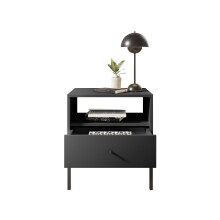 Nachtkommode >Ines< in Graphit - 53,6x56,2x39cm (BxHxT)