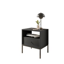 Nachtkommode >Ines< in Graphit - 53,6x56,2x39cm (BxHxT)