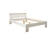 Bett >Nizza< in Weiß - 145x73x213cm (BxHxT)