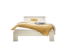 Bett >Nizza< in Weiß - 145x73x213cm (BxHxT)