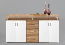 Highboard >Lyndy< in Wildeiche Nachbildung - 178x90x38cm (BxHxT)
