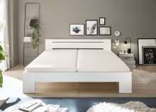 Bett >Cannes< in Weiß - 185x71x204cm (BxHxT)