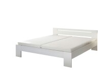 Bett >Cannes< in Weiß - 185x71x204cm (BxHxT)