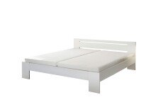 Bett >Cannes< in Weiß - 185x71x204cm (BxHxT)