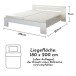 Bett >Cannes< in Weiß - 185x71x204cm (BxHxT)