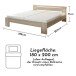 Bett >Cannes< in Eiche Sonoma - 185x71x204cm (BxHxT)