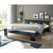 Bett >Cannes< in Schwarz - 185x71x204cm (BxHxT)