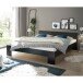 Bett >Cannes< in Schwarz - 185x71x204cm (BxHxT)
