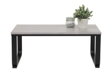 Couchtisch >FREDDY< in Marmoroptik/Schwarz aus Holzwerkstoff - 90x36x60 (BxHxT)