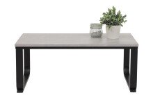 Couchtisch >FREDDY< in Marmoroptik/Schwarz aus Holzwerkstoff - 90x36x60 (BxHxT)