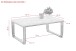Couchtisch >FREDDY< in Marmoroptik/Schwarz aus Holzwerkstoff - 90x36x60 (BxHxT)