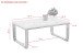 Couchtisch >FREDDY< in Marmoroptik/Schwarz aus Holzwerkstoff - 90x36x60 (BxHxT)