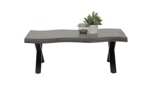 Couchtisch >GERD< in Wildeiche/Schwarz aus Holzwerkstoff - 110x42x60cm (BxHxT)