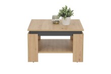Couchtisch >TIM< in Artisan Eiche/Anthrazit aus Holzwerkstoff - 68x41x68 (BxHxT)