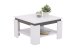 Couchtisch >TIM< in Weiß/Anthrazit aus Holzwerkstoff - 68x41x68cm (BxHxT)