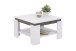 Couchtisch >TIM< in Weiß/Anthrazit aus Holzwerkstoff - 68x41x68cm (BxHxT)