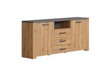 Kommode >Follow< in Artisan Eiche Melamin -...