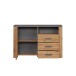 Kommode >Follow< in Artisan Eiche Melamin - 127x83x40 (BxHxT)