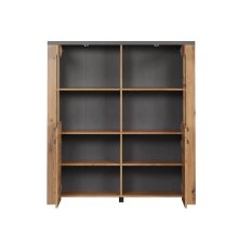 Highboard >Follow< in Artisan Eiche Melamin - 127x139x40 (BxHxT)