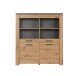 Highboard >Follow< in Artisan Eiche Melamin - 127x139x40 (BxHxT)