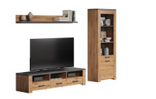 Wohnwand >Follow< in Artisan Eiche Melamin -...