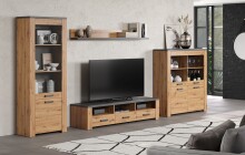 Wohnwand >Follow< in Artisan Eiche Melamin - 409x199x50 (BxHxT)