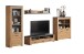 Wohnwand >Follow< in Artisan Eiche Melamin - 409x199x50 (BxHxT)