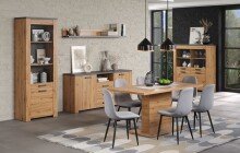 Esstisch >Follow< in Artisan Eiche aus Holzwerkstoff - 160x76x80cm (BxHxT)