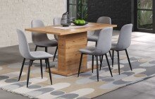 Esstisch >Follow< in Artisan Eiche aus Holzwerkstoff - 160x76x80cm (BxHxT)