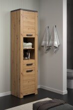 Badregal >Follow< in Artisan Eiche Melamin - 53x196x35 (BxHxT)